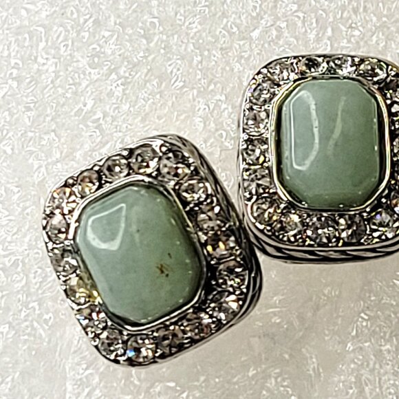 Mini Jade Green Earrings - Picture 3 of 14